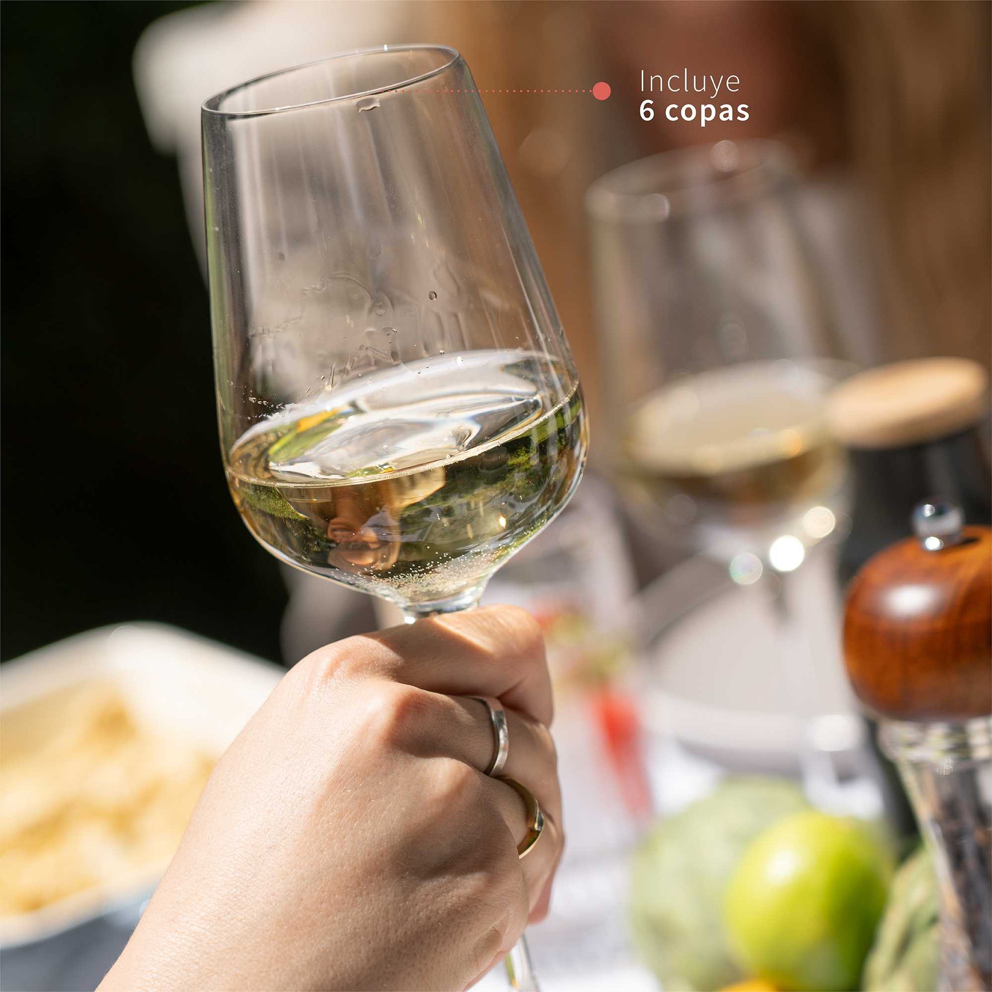 Set 6 Copas Vino Blanco 400ml Cristal Alsacia Simplit6#Sin color