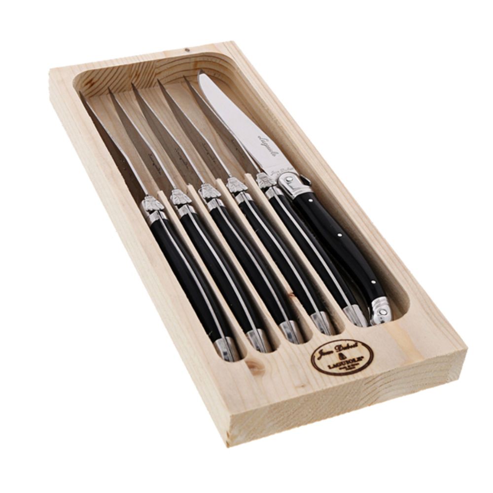 Set 6 Cuchillos Para Carne Laguiole Jean Dubost7#Negro