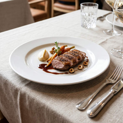 Set 6 platos fondos porcelana Windsor 26 cm - Marfil Decoexpress-Platos