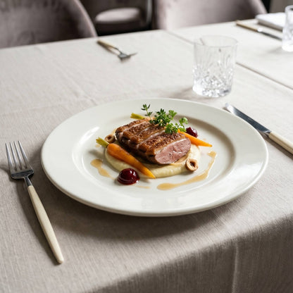 Set 6 platos fondos porcelana Windsor 28 cm - Marfil Decoexpress-Platos