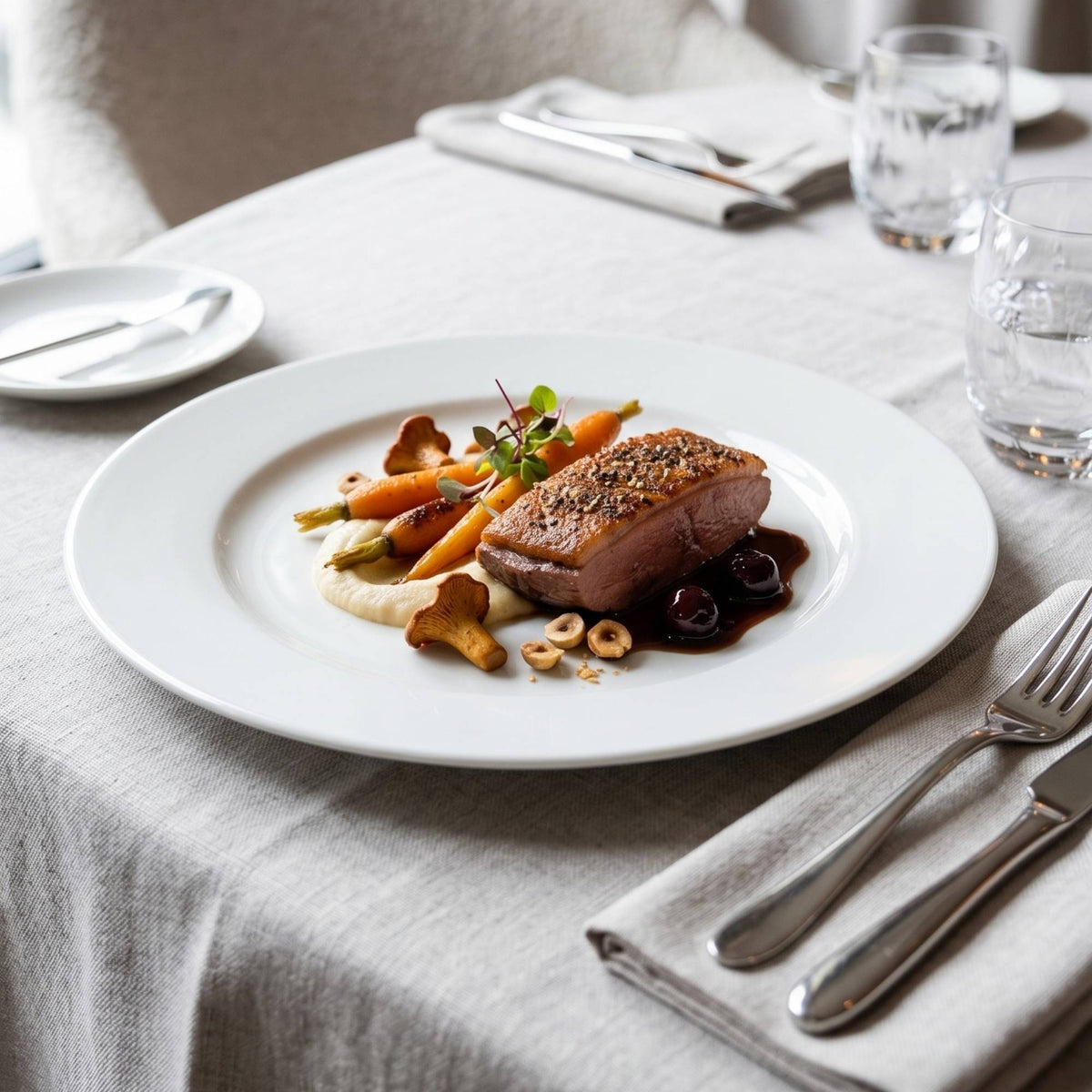 Set 6 platos fondos porcelana Windsor 28 cm - Marfil Decoexpress-Platos