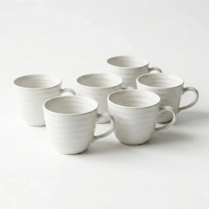 Set 6 tazas mug cerámica artesanal Asís 470 ml Decoexpress-Tazones