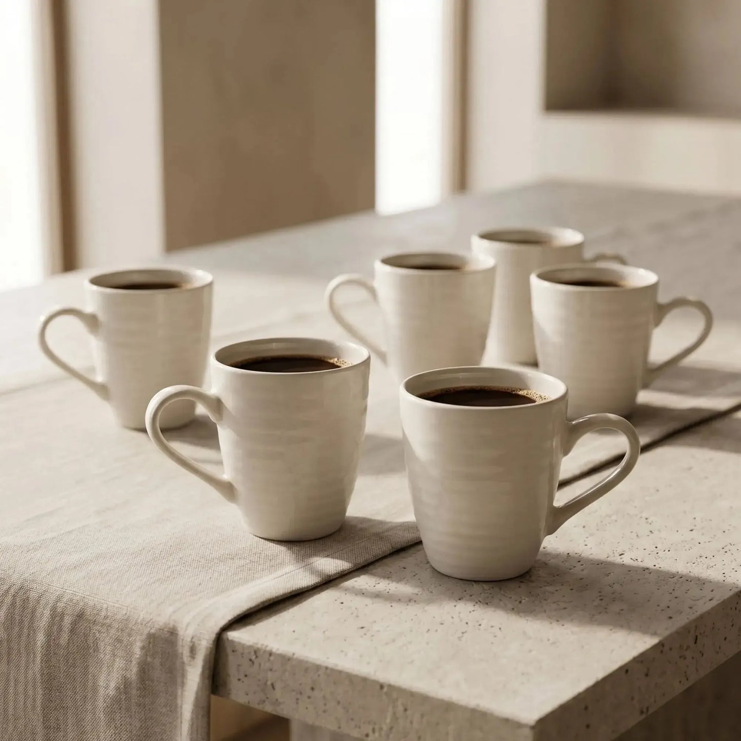Set 6 tazas mug cerámica Bérgamo 350 ml Decoexpress-Tazones