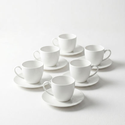 Set 6 tazas y platillos 260 ml New Bone China Decoexpress-Tazones