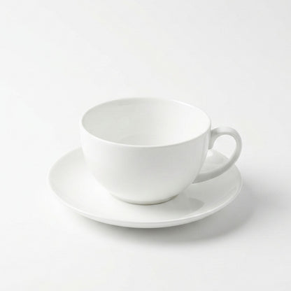 Set 6 tazas y platillos 300 ml New Bone China Decoexpress-Tazones
