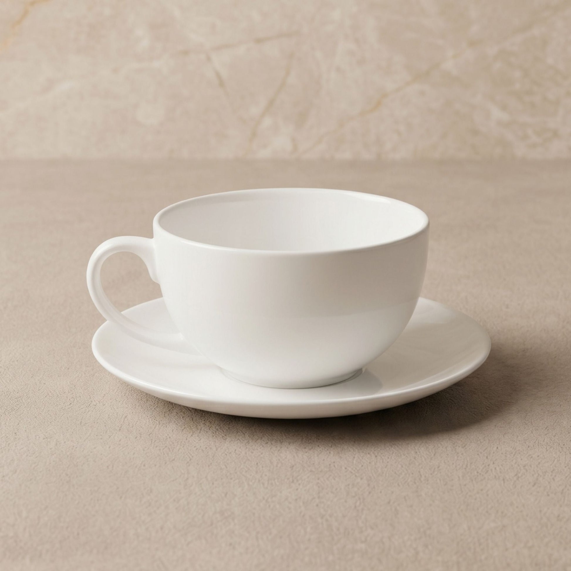 Set 6 tazas y platillos 300 ml New Bone China Decoexpress-Tazones