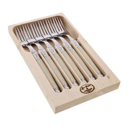 Set 6 Tenedores Mesa Laguiole Jean Dubost3#Crema
