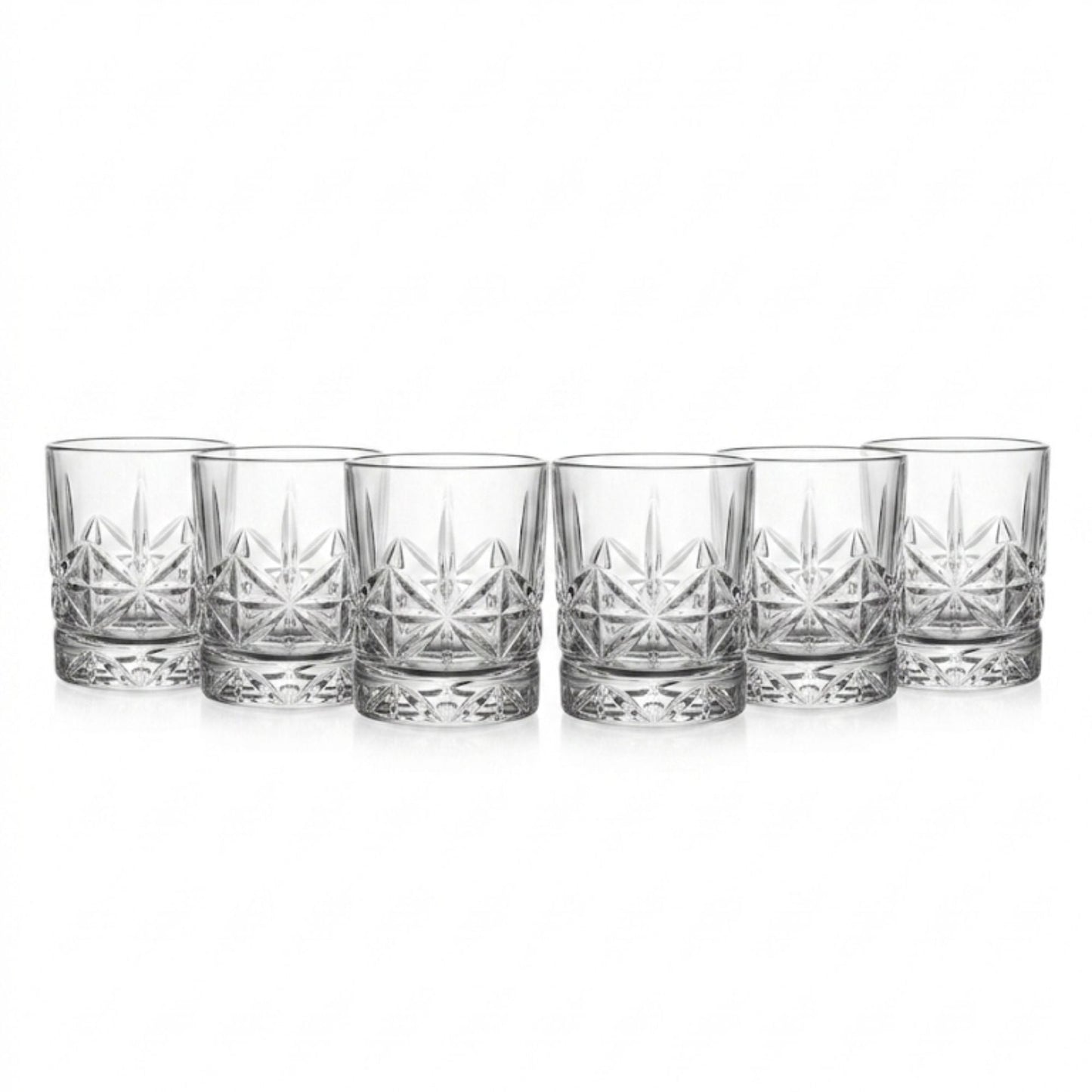 Set 6 Vasos Double Old Fashioned Tallados 377 ml Decoexpress-Vasos