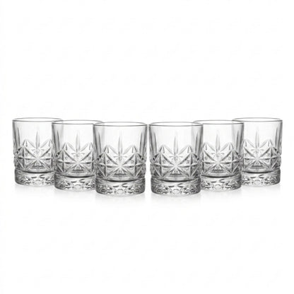 Set 6 Vasos Double Old Fashioned Tallados 377 ml Decoexpress-Vasos