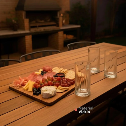 Set 6 Vasos Largos 460ml Vidrio Ginebra Simplit4#Sin color