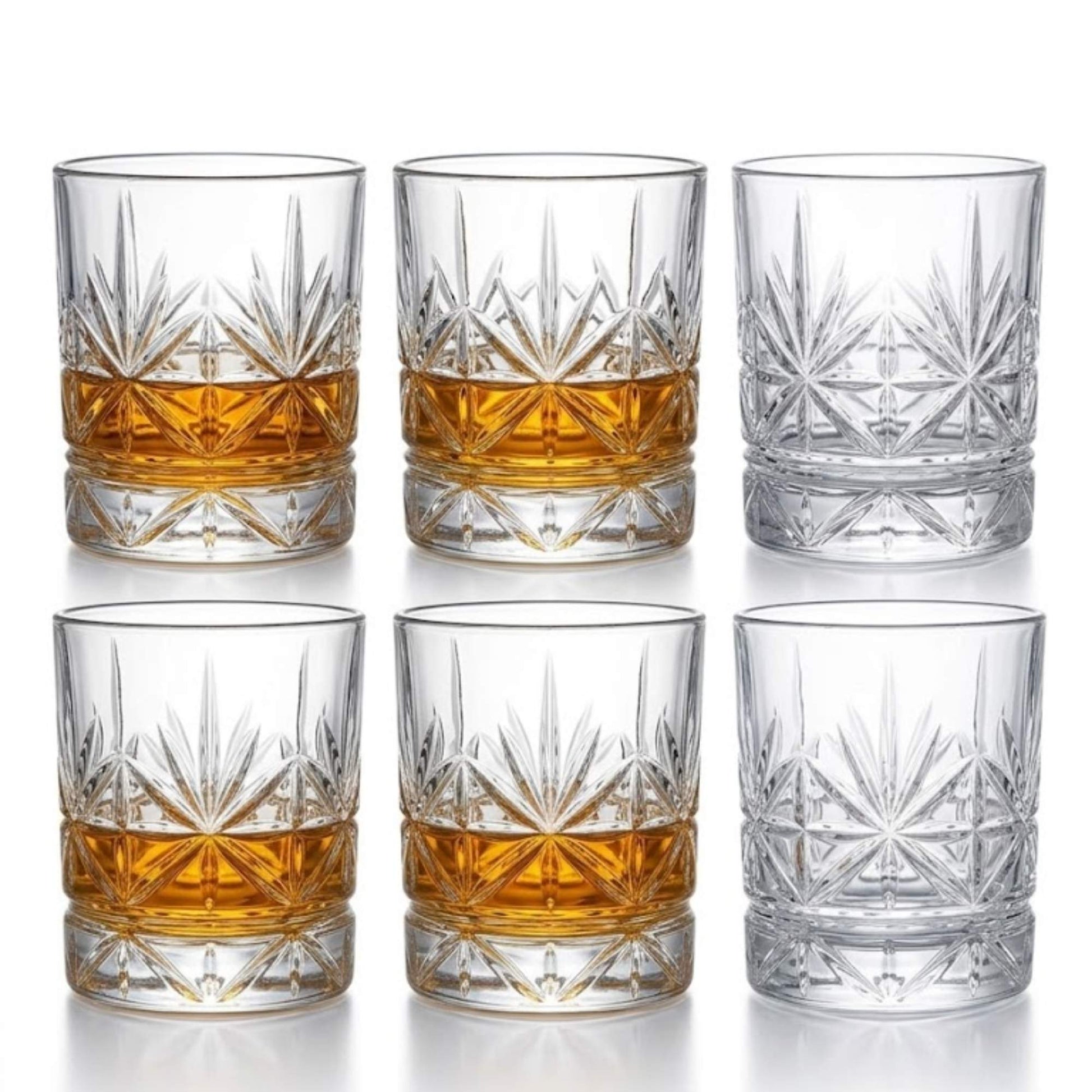 Set 6 Vasos Old Fashioned Tallados 323 ml Decoexpress-Vasos