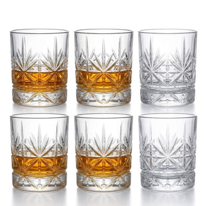 Set 6 Vasos Old Fashioned Tallados 323 ml Decoexpress-Vasos
