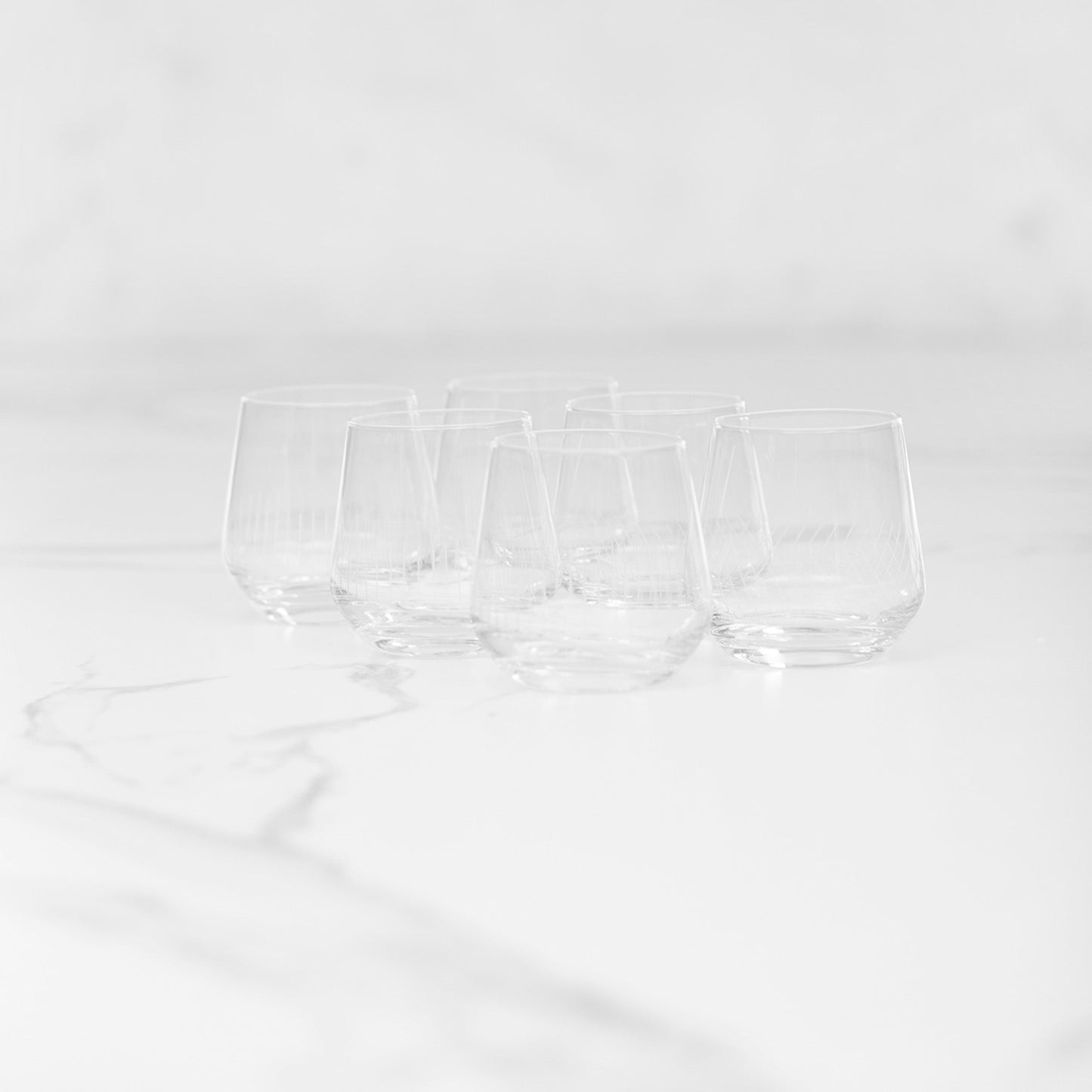 Set 6 Vasos Tallados 420 ml Coquinaria