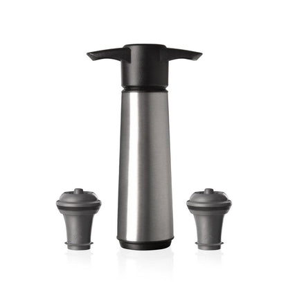 Set Bomba y 2 Tapones de Vacío para Vino Vacuvin2#Gris