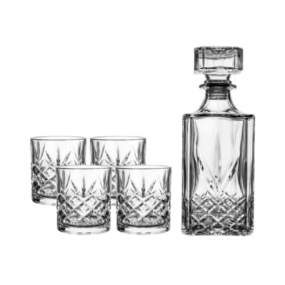 Set Botella 1Lt y 4 Vasos Whisky 325 ml-Vasos