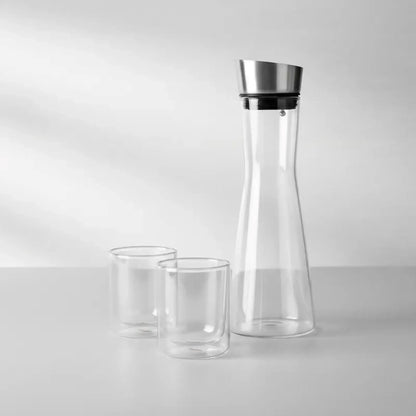Set Botella Siena 1000 cc + Set 2 Vasos Genova 250cc Oroley3#Sin color