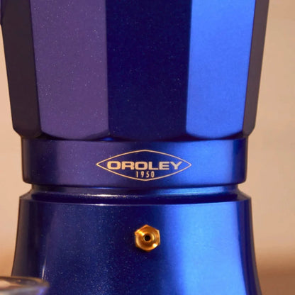 Set Cafetera Petra Azul 9 Tazas expreso + Set vasos Génova 250cc.-Cafeteras Italianas Moka