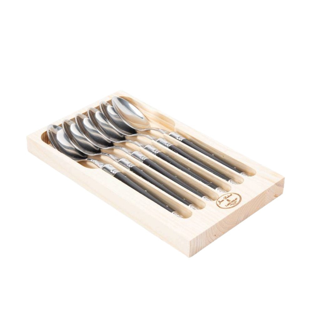 Set 6 Cucharas De Mesa Laguiole Jean Dubost7#Negro