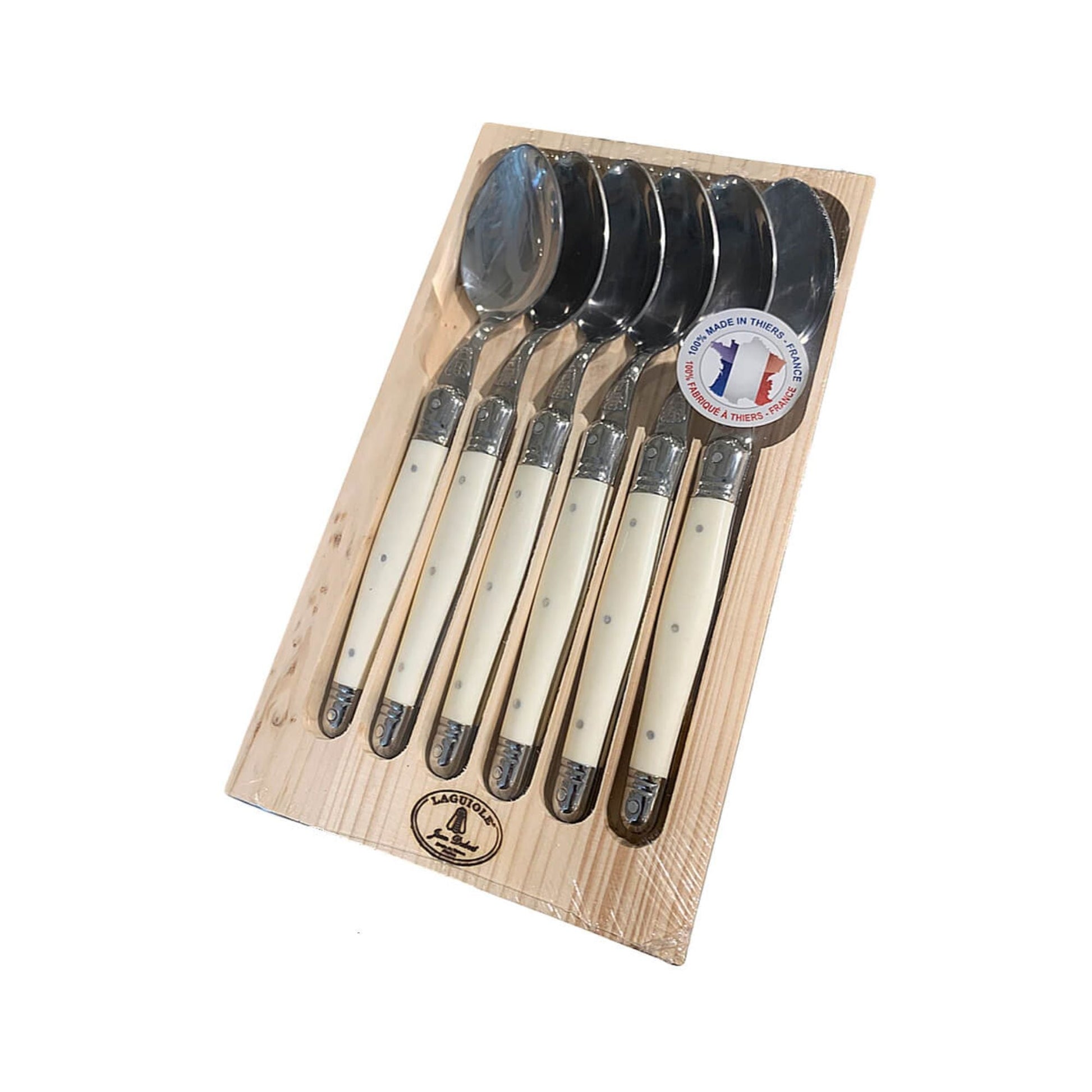 Set 6 Cucharas De Mesa Laguiole Jean Dubost3#Blanco