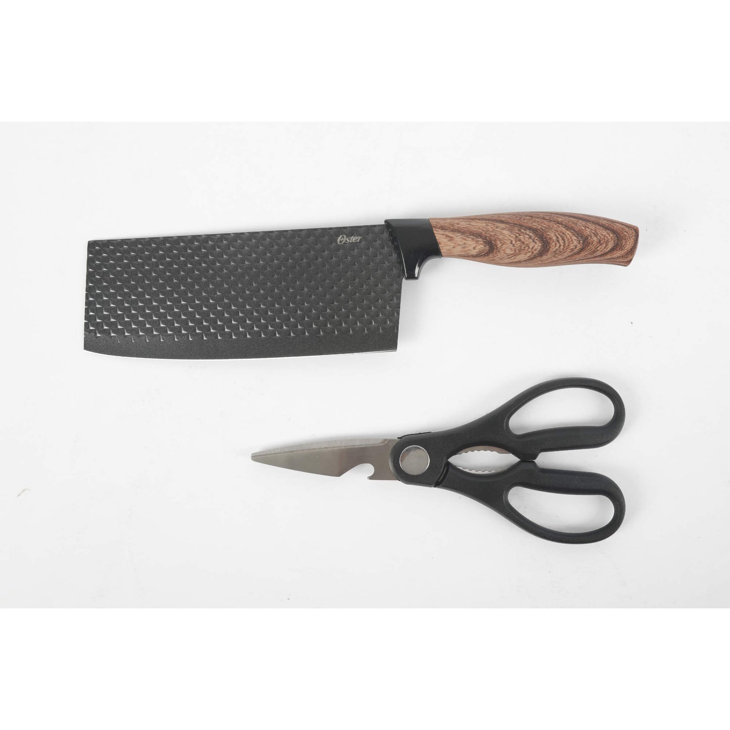 Set Cuchillo Carnicero y Tijera Gunderson 17,8 cm Oster4#Negro