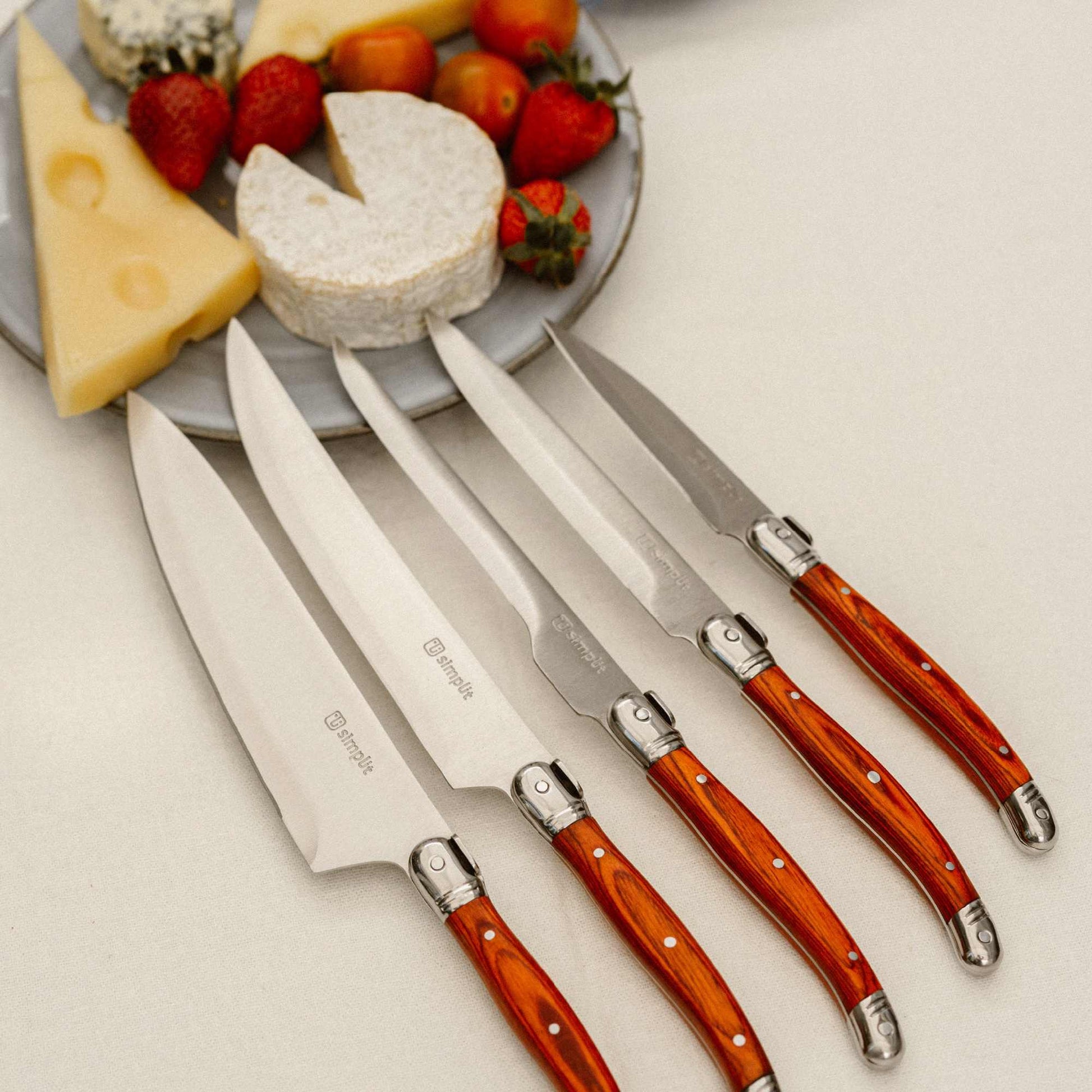 Set Cuchillos 5 pcs Marsella Acero Inoxidable Simplit1#Marrón