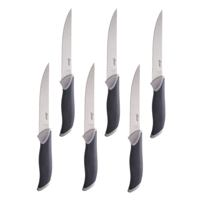 Set Cuchillos Acero Inoxidable Lindbergh 14 pcs con Taco de Madera Oster3#Negro