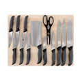 Set Cuchillos Acero Inoxidable Lindbergh 14pcs con Tabla de Picar Oster2#Gris Oscuro