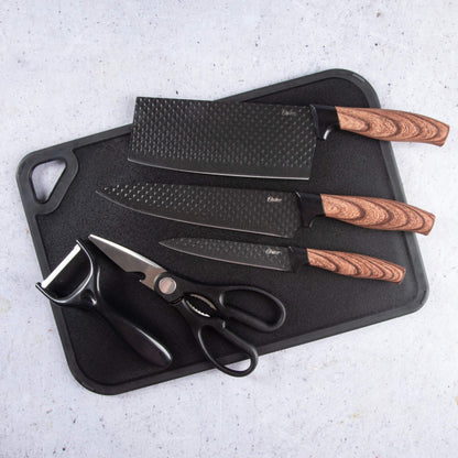 Set Cuchillos Acero Inoxidable y Utensilios Gunderson 6pcs Oster2#Negro