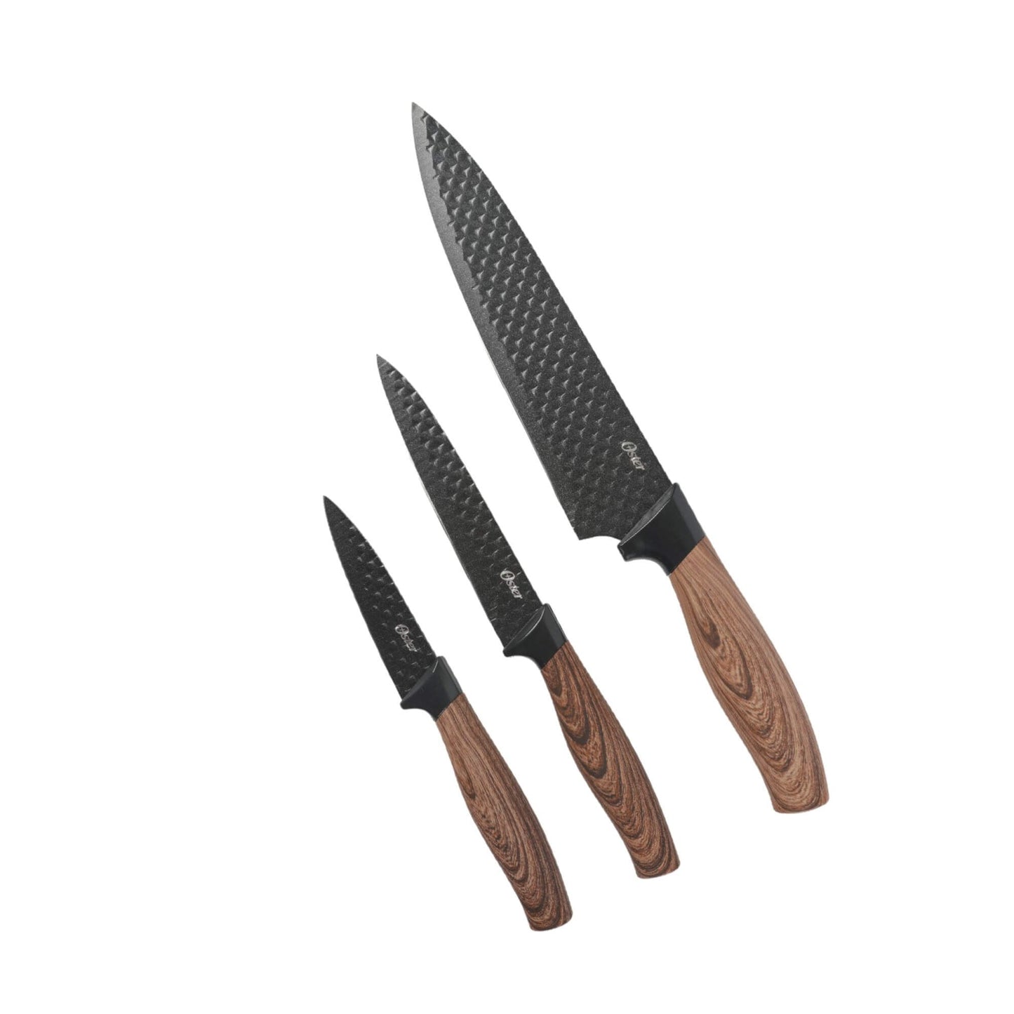 Set Cuchillos Acero Inoxidable Gunderson 3pcs Oster2#Negro