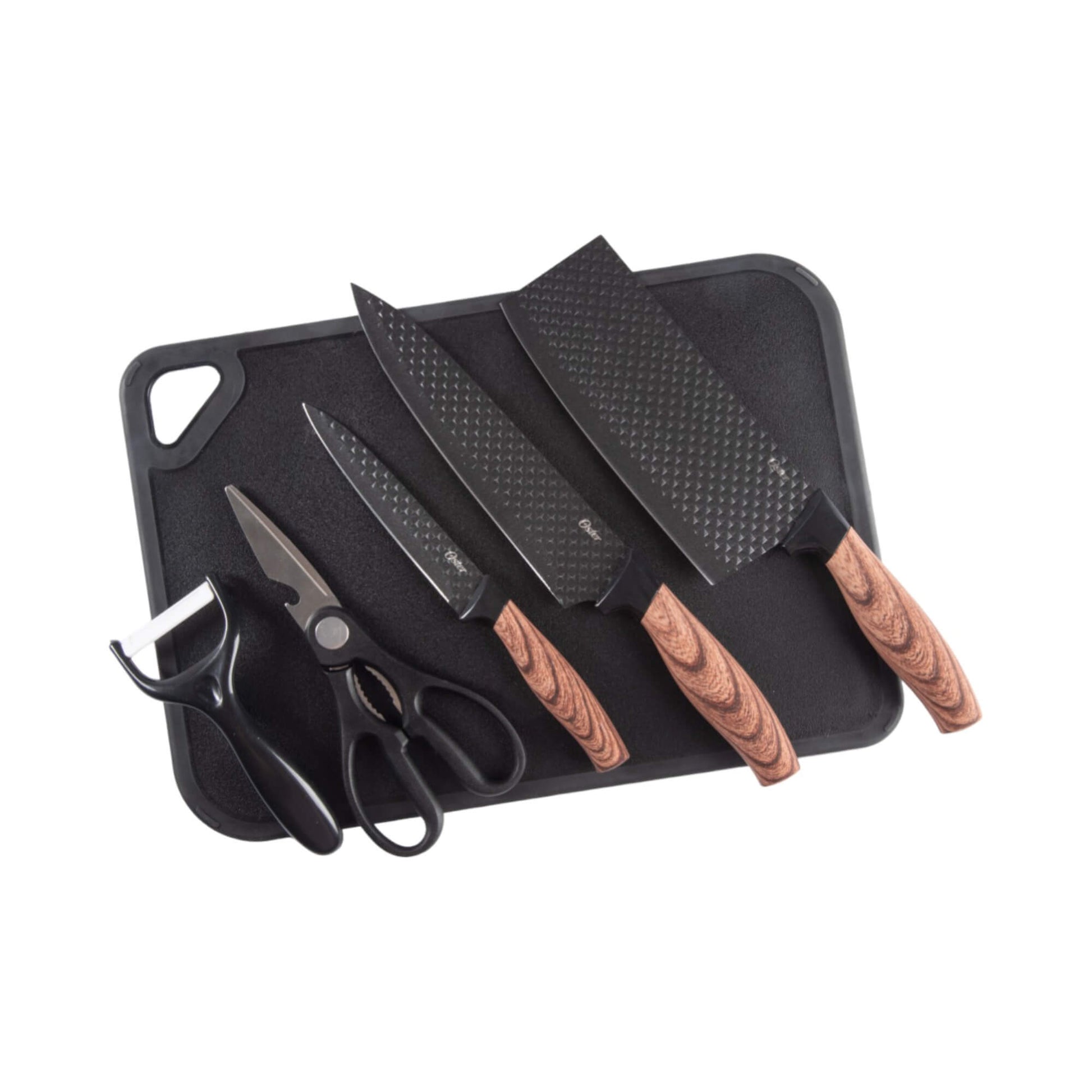 Set Cuchillos Acero Inoxidable Gunderson 3pcs Oster3#Negro