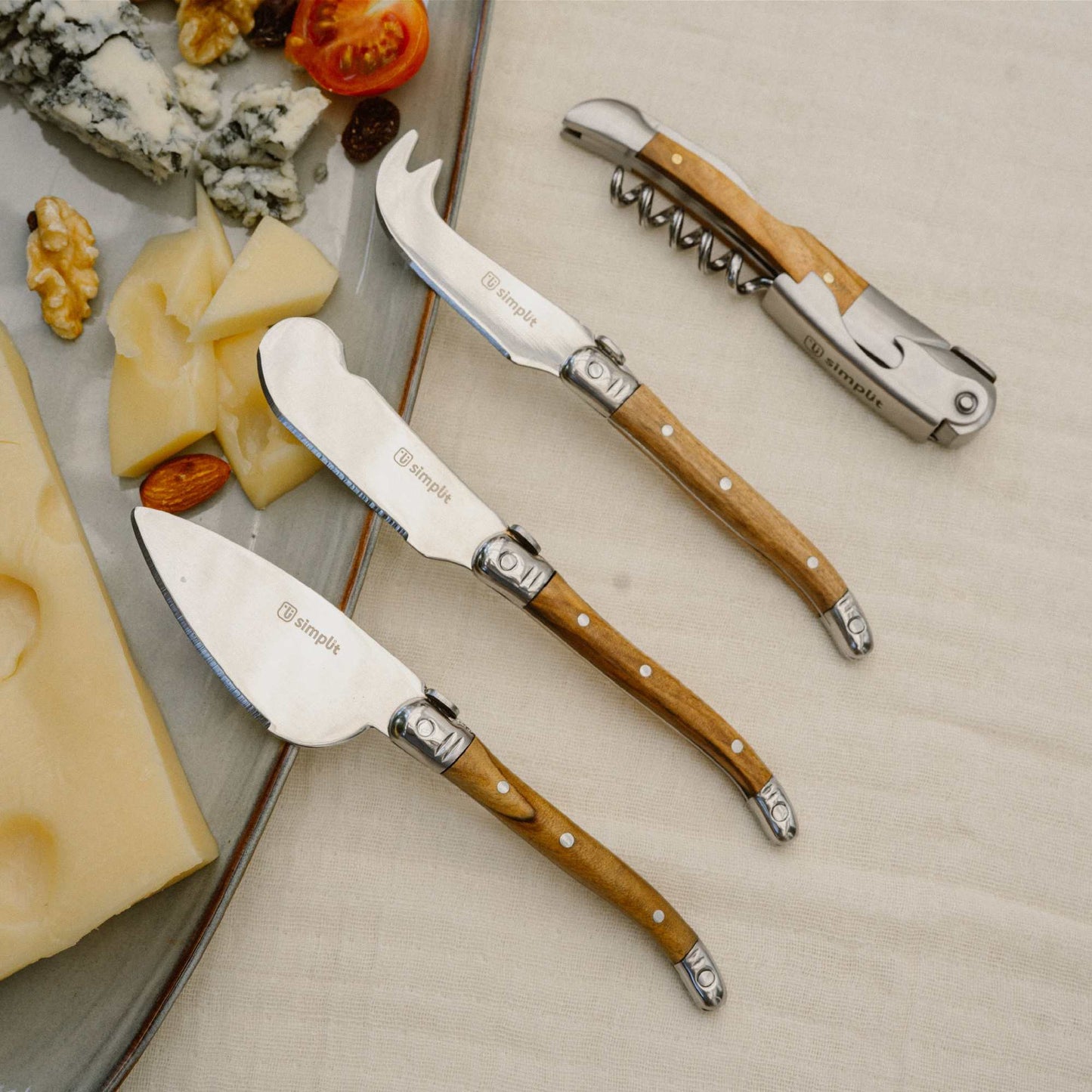 Set Cuchillos para Queso 4 pcs Provenza Simplit1#Marrón