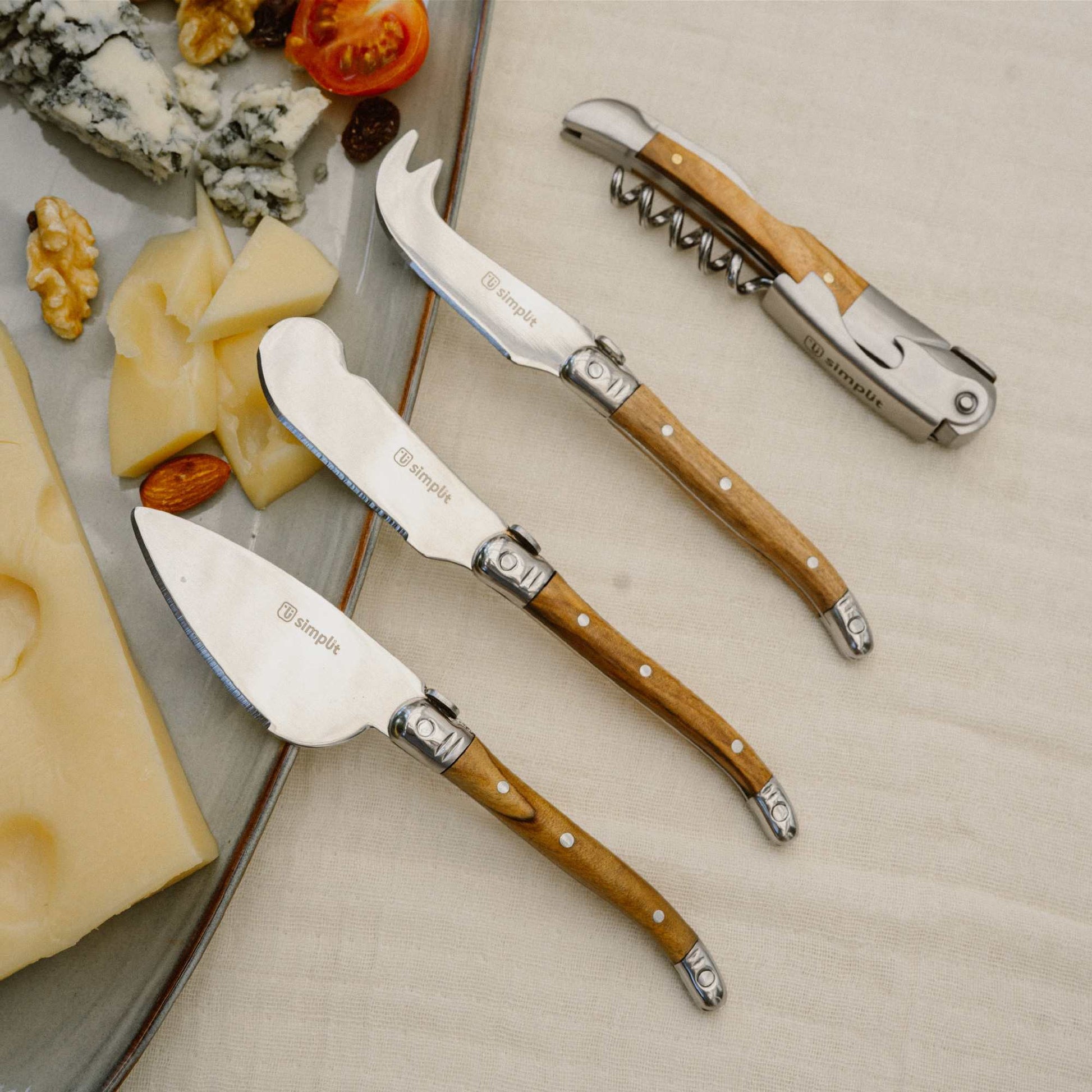 Set Cuchillos para Queso 4 pcs Provenza Simplit1#Marrón