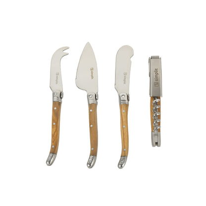 Set Cuchillos para Queso 4 pcs Provenza Simplit3#Marrón