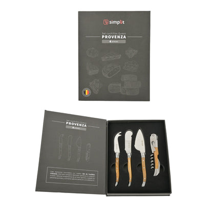 Set Cuchillos para Queso 4 pcs Provenza Simplit5#Marrón