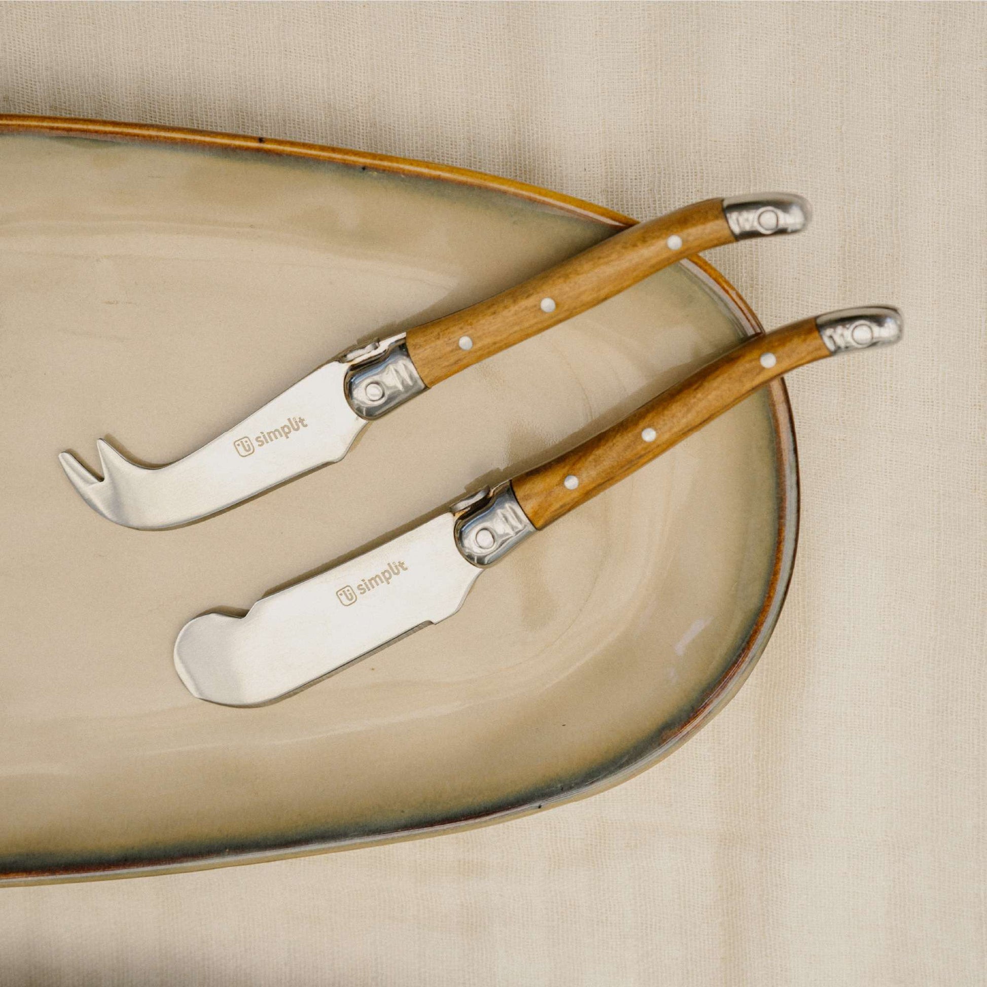 Set Cuchillos para Queso 4 pcs Provenza Simplit6#Marrón