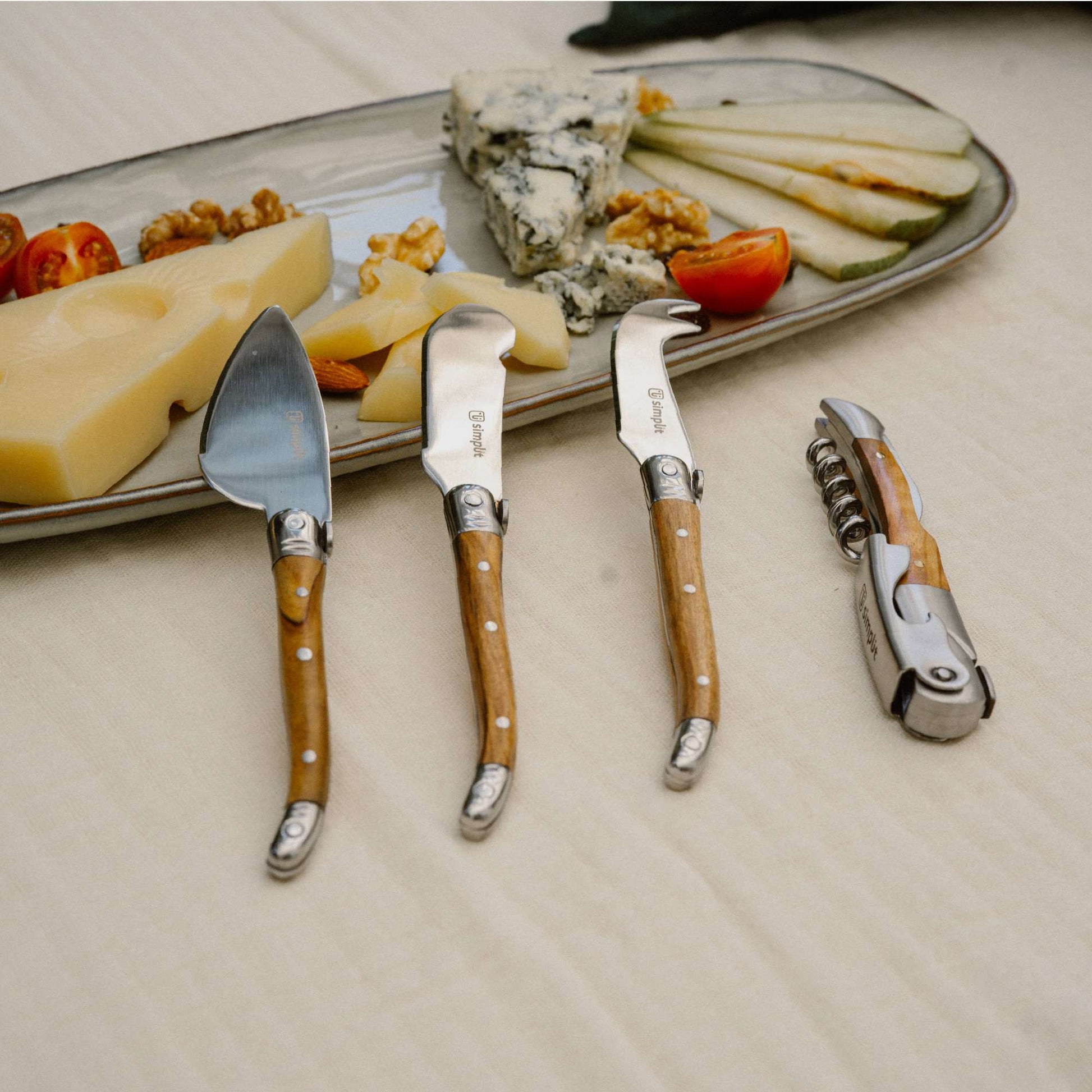 Set Cuchillos para Queso 4 pcs Provenza Simplit8#Marrón