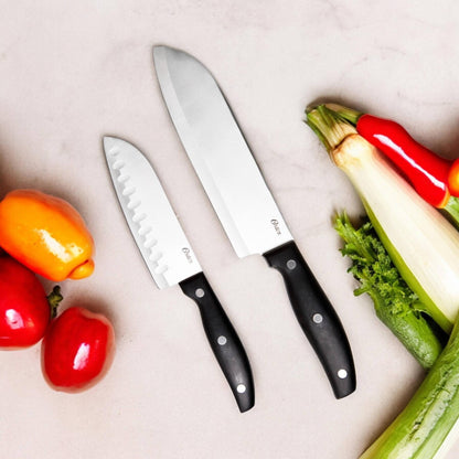 Set Cuchillos Santoku Acero Inoxidable Granger 2 pcs 13cm y 18cm Oster1#Sin color