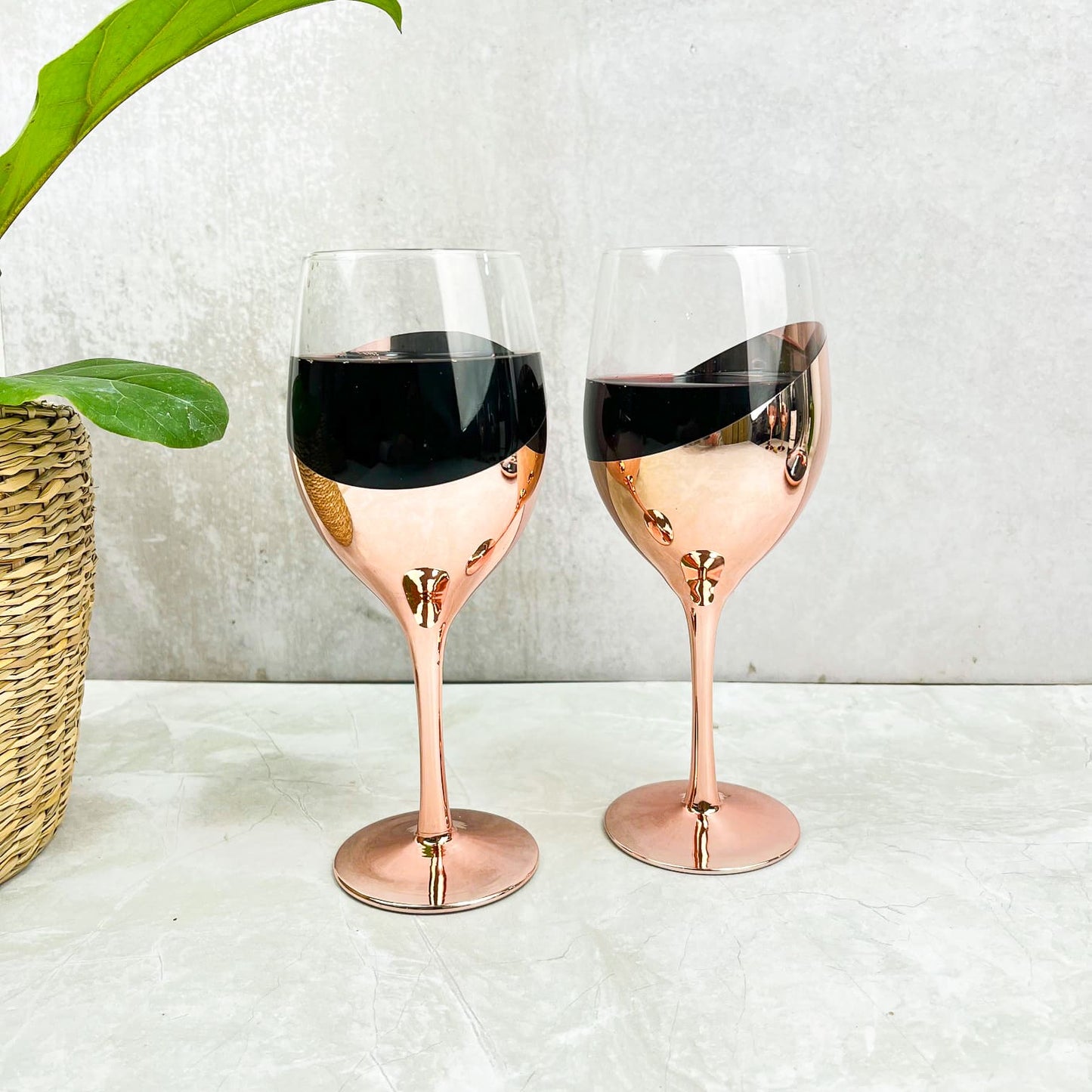Set De 2 Copas De Vino Encobrizadas Concepto MK1#Cobre