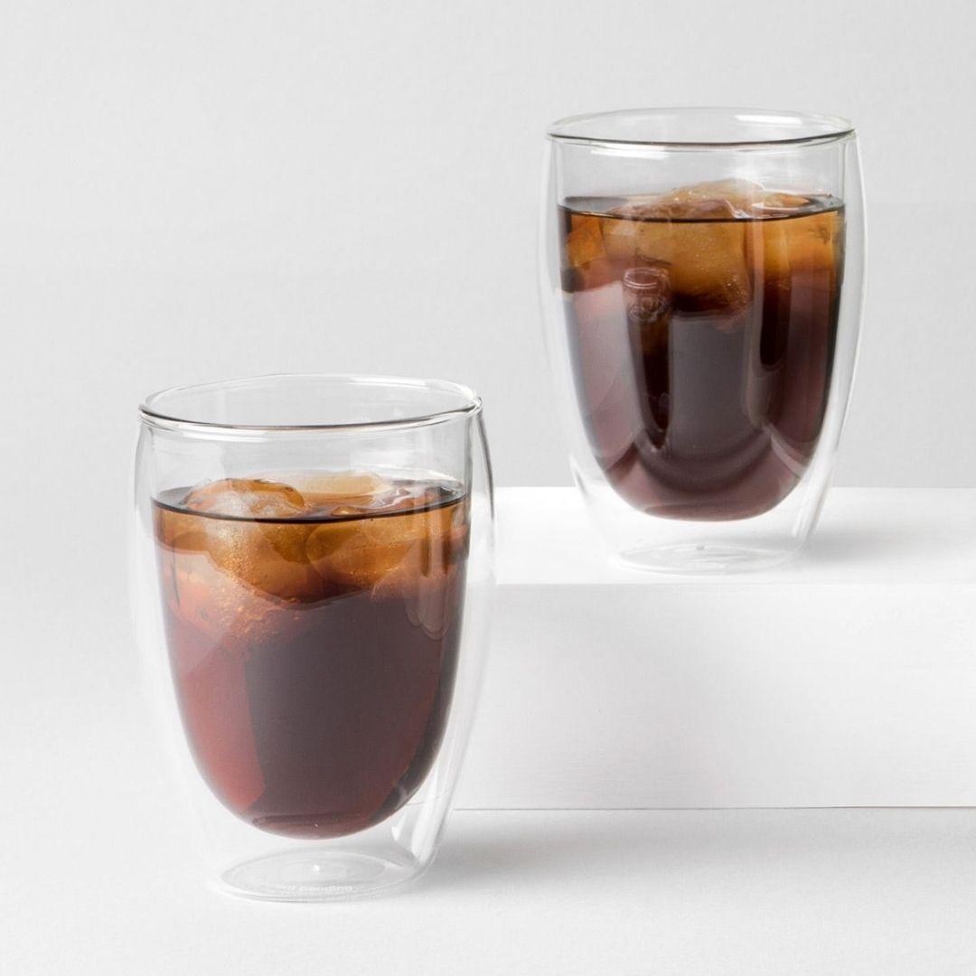 Set de 2 Vasos de Borosilicato Doble Pared 350 ml Bodum4#Transparente