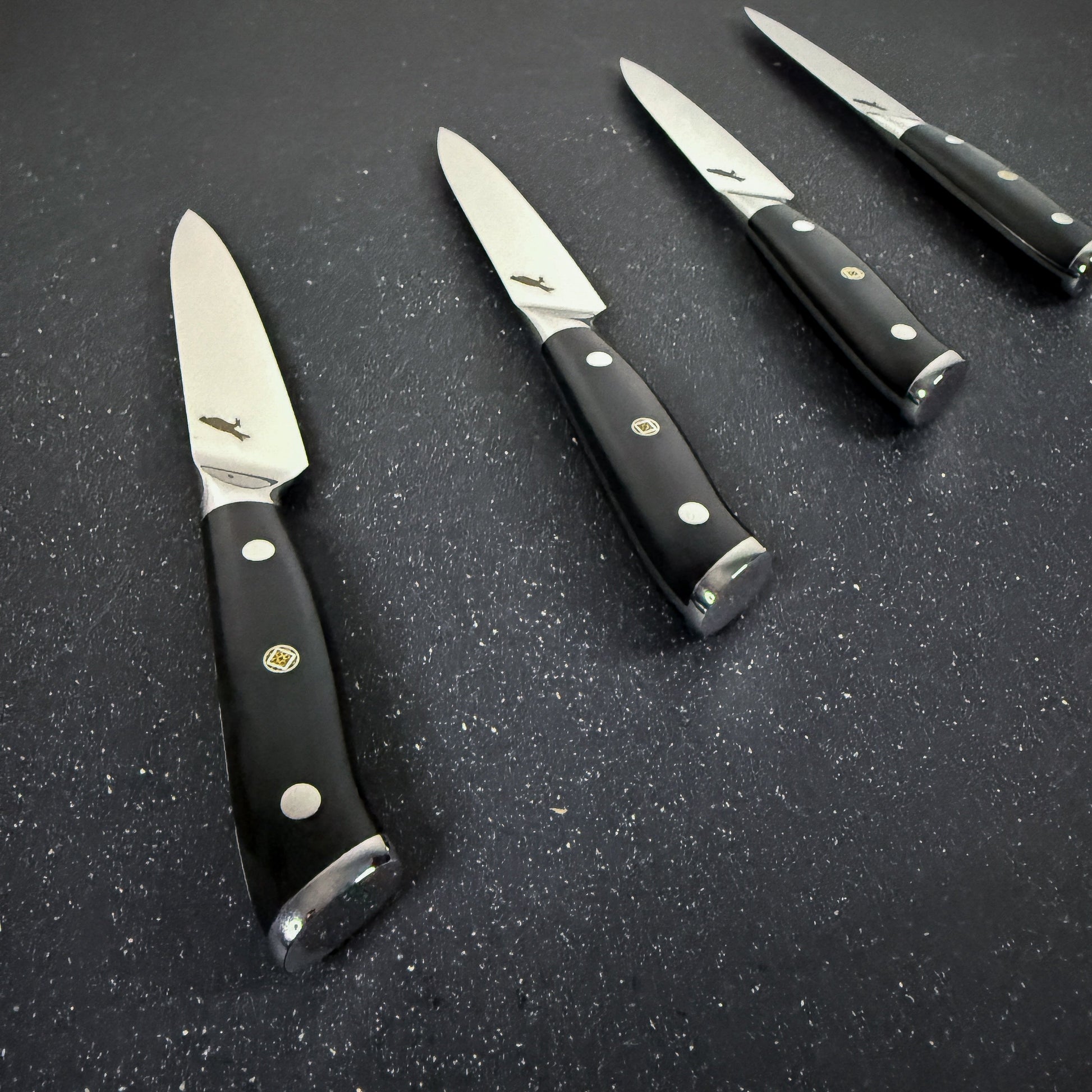Set de 4 Cuchillos de Mesa de Acero Damasco 24cm "Reclus" Rauka-Cuchillos