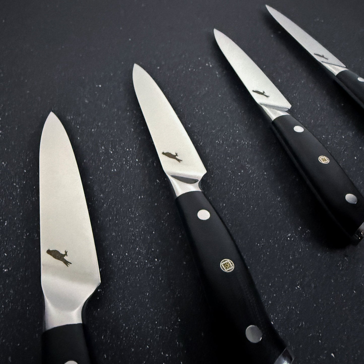 Set de 4 Cuchillos de Mesa de Acero Damasco 24cm "Reclus" Rauka-Cuchillos