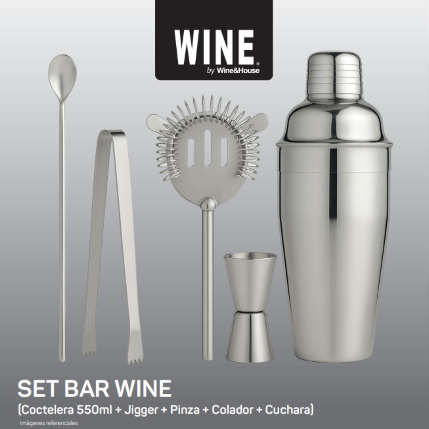 Set de Bar de Acero Inoxidable Wine-Combinaciones y Kits