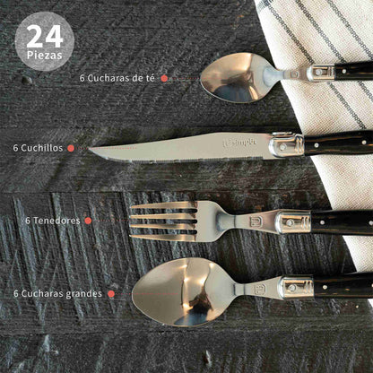 Set de Cuchillería 24 pcs Cubiertos Paris Simplit-Cubiertos