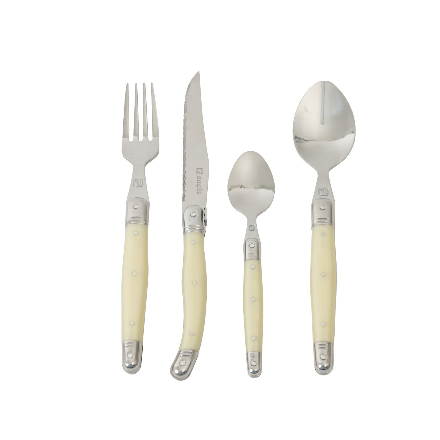 Set de cuchilleria 24 pcs Cubiertos Versalle Simplit2#Blanco