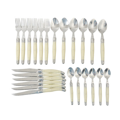Set de cuchilleria 24 pcs Cubiertos Versalle Simplit7#Blanco