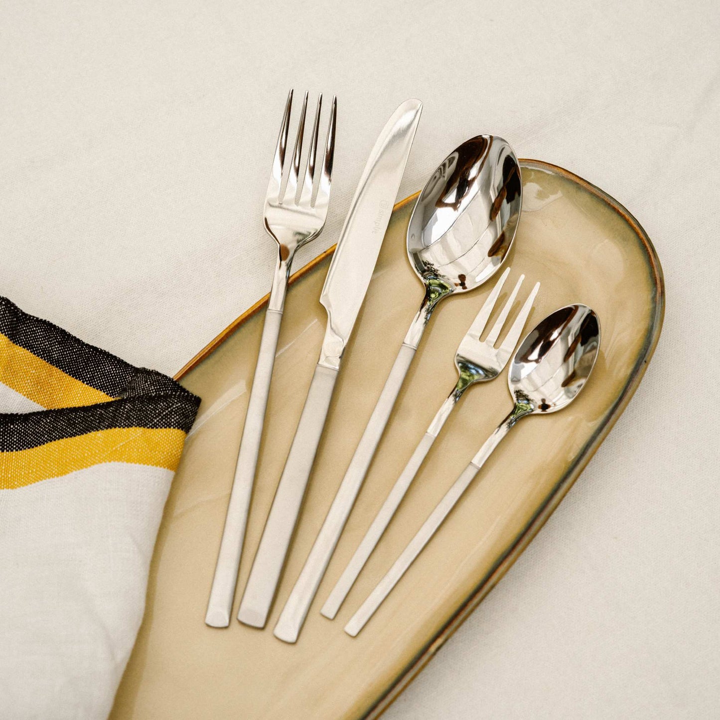 Set de Cuchilleria 30 pcs Acero Inoxidable Puglia Simplit1#Gris