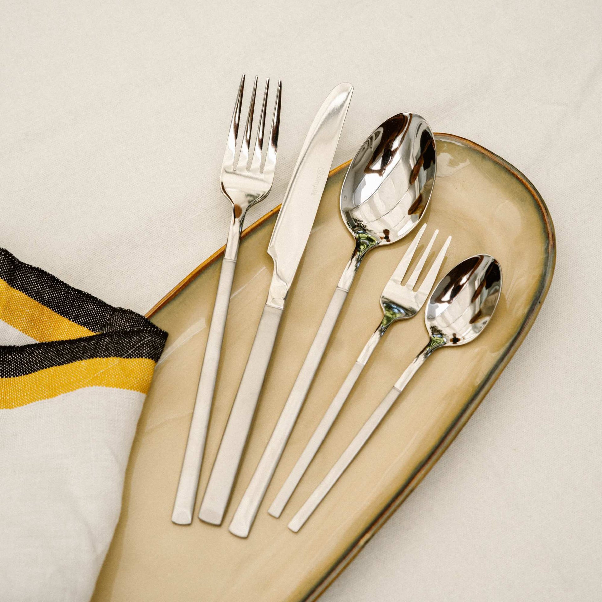 Set de Cuchilleria 30 pcs Acero Inoxidable Puglia Simplit1#Gris