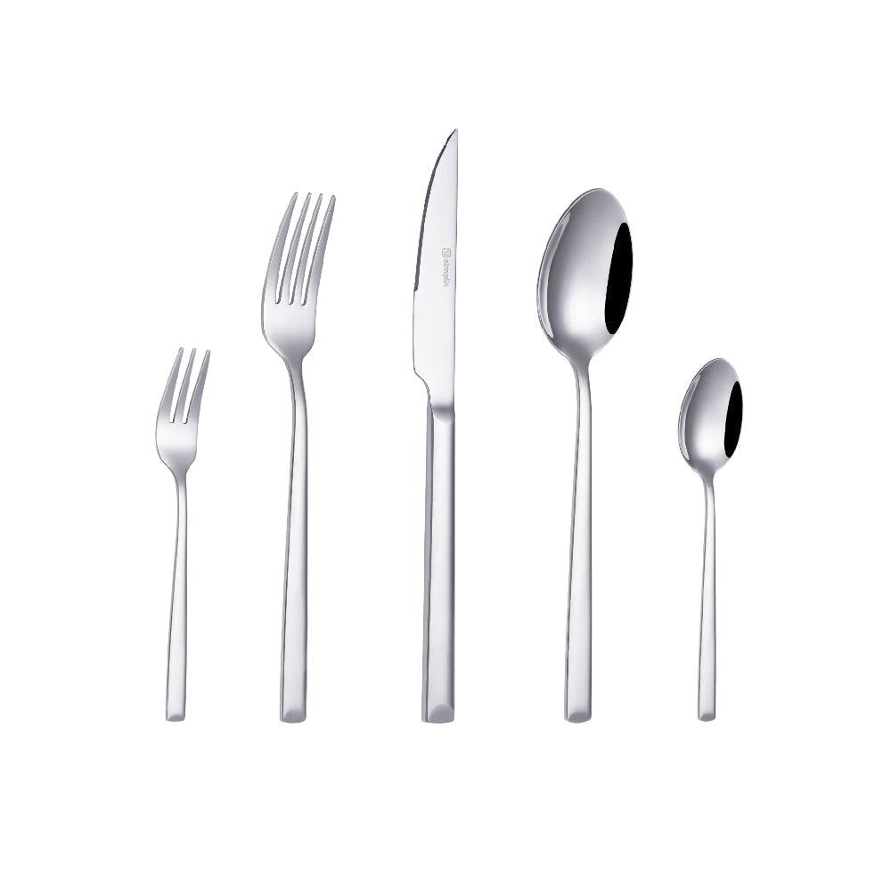 Set de Cuchilleria 30 pcs Acero Inoxidable Sicilia Simplit4#Gris