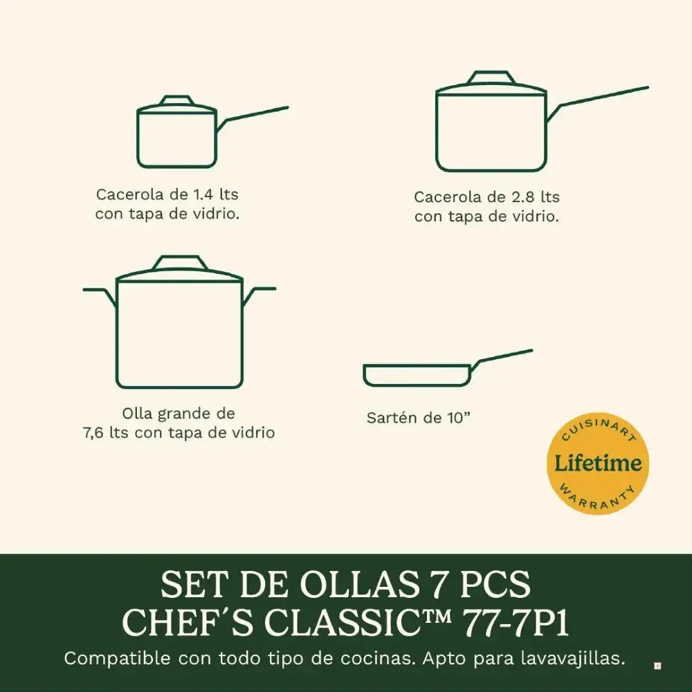 Set De Ollas 7 Pcs Chef's Classic™ 77-7P1 Cuisinart®2#Acero