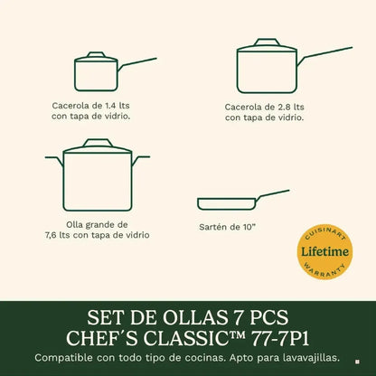 Set De Ollas 7 Pcs Chef's Classic™ 77-7P1 Cuisinart®2#Acero